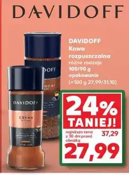 Kaufland DAVIDOFF Kawa rozpuszczalna różne rodzaje 100/90 g opakowanie oferta