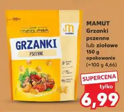 Kaufland MAMUT Grzanki pszenne lub ziołowe 150 g opakowanie oferta