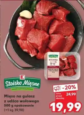 Kaufland Mięso na gulasz z udźca wołowego 500 g opakowanie oferta