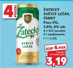 Kaufland ŽATECKÝ SVĚTLÝ LEŽÁK, ČERNÝ oferta