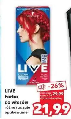 Kaufland LIVE Farba do włosów różne rodzaje opakowanie oferta