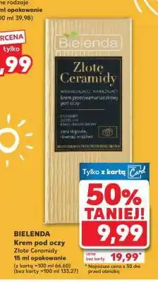 Kaufland BIELENDA Krem pod oczy Złote Ceramidy 15 ml opakowanie oferta