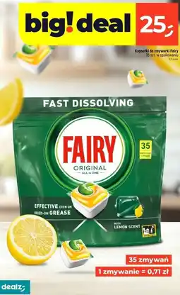 Dealz Tabletki do zmywarek lemon Fairy Platinum oferta