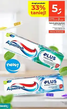 Dealz Pasta do zębów visible white Aquafresh Plus oferta