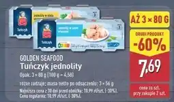 ALDI Tuńczyk jednolity w sosie własnym Golden Seafood oferta