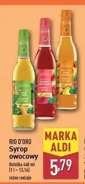 ALDI Syrop truskawka z rabarbarem Rio D'oro oferta