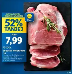 Lidl Łopatka wieprzowa bez kości Rzeźnik Codzienna Dostawa oferta