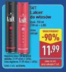 ALDI Lakier do włosów Taft Power oferta