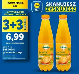 Lidl Sok pomarańczowy 100% Solevita oferta