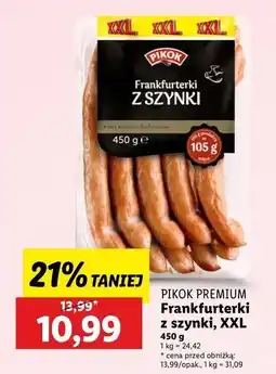 Lidl Frankfurterki z szynki Pikok oferta