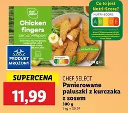 Lidl Panierowane paluszki z kurczaka sosem Chef Select oferta