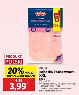 Lidl Łopatka konserwowa Pikok oferta