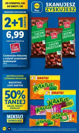 Lidl Czekolada mleczna z całymi orzechami laskowymi Fin Carre oferta