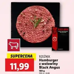 Lidl Hamburger wołowy black angus Rzeźnik Codzienna Dostawa oferta