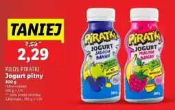 Lidl Jogurt malina- banan Pilos Piratki oferta