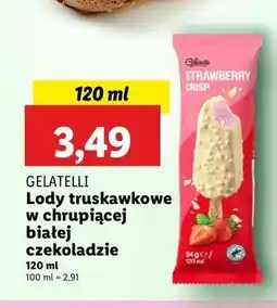 Lidl Lody strawberry crisp Gelatelli oferta