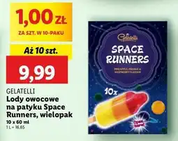 Lidl Lody space runners Gelatelli 10szt oferta