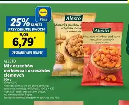 Lidl Mieszanka orzechów nerkowca i orzeszków ziemnych z miodem solą Alesto oferta