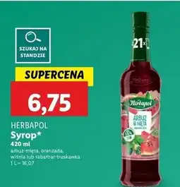 Lidl Syrop rabarbar z truskawką Herbapol oferta