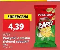 Lidl Prażynki zielona cebulka Łapsy oferta