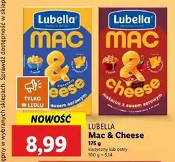 Lidl Makaron z sosem serowym ostry Lubella Mac & Cheese oferta