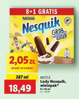 Lidl Lody kakaowo-waniliowe Nesquik oferta