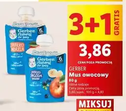 Lidl Mus jabłko-jagoda-banan Gerber oferta