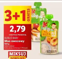 Lidl Mus+kaszka jabłko morela Kubuś Baby oferta