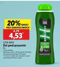 Lidl Żel pod prysznic i szampon energy Cien Men oferta