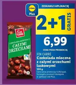 Lidl Czekolada z orzechami laskowymi Fin Carre oferta