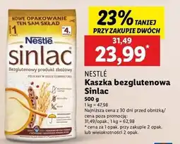 Lidl Kaszka zbożowa bezglutenowa Nestle Sinlac oferta