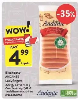 Intermarche Biszkopty lady fingers Andante oferta