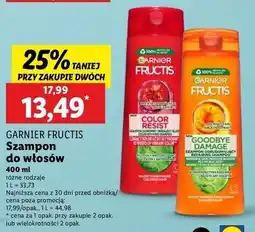 Lidl Szampon wzmacniający z ekstraktem olejku owoców amli Garnier Fructis Goodbye Damage oferta