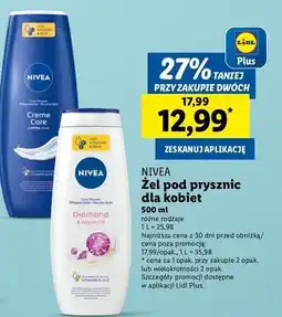 Lidl Żel pod prysznic diamond & argan oil Nivea oferta