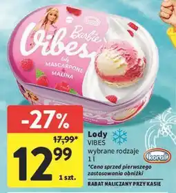 Intermarche Lody mascarpone i malina Koral Vibes oferta