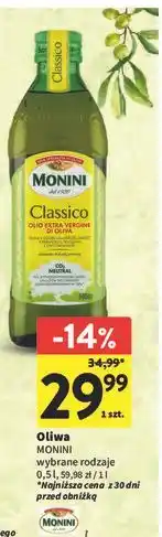 Intermarche Oliwa z oliwek extra vergine Monini Classico oferta