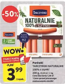 Intermarche Parówki z szynki Tarczyński Naturalnie oferta