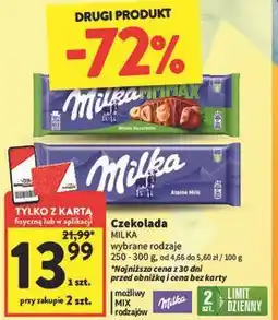 Intermarche Czekolada alpine milk Milka Mmmax oferta