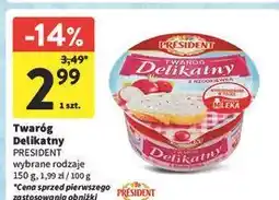 Intermarche Twaróg delikatny z rzodkiewką President oferta