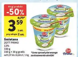 Intermarche Śmietana 12% Zott Primo oferta