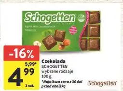 Intermarche Czekolada mleczna z orzechami Schogetten oferta
