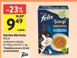 Intermarche Karma dla kota dorsz tuńczyk Purina Felix Soup Original oferta