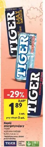 Intermarche Napój max caffeine Tiger Energy Drink oferta