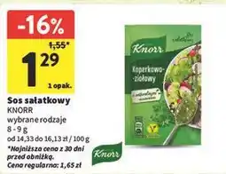 Intermarche Koperkowo-ziołowy Knorr Sos Sałatkowy oferta