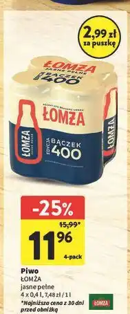 Intermarche Piwo Łomża Jasne Pełne oferta