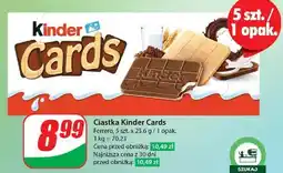 Dino Herbatniki czekoladowe Kinder Cards oferta