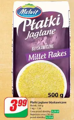 Dino Płatki błyskawiczne jaglane Melvit oferta