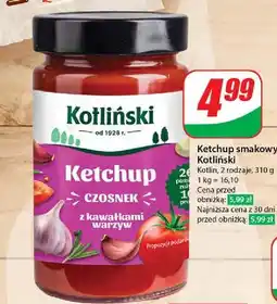 Dino Ketchup z kawałkami warzyw czosnek Kotliński Specjał oferta