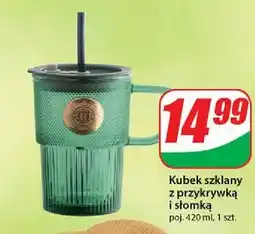 Dino Kubek szklany ze słomką 420 ml oferta