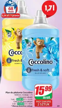 Dino Płyn do płukania blue splash Coccolino Fresh & Soft oferta